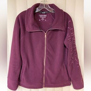 Calvin Klein Performance fleece jacket, size petite XL, purple